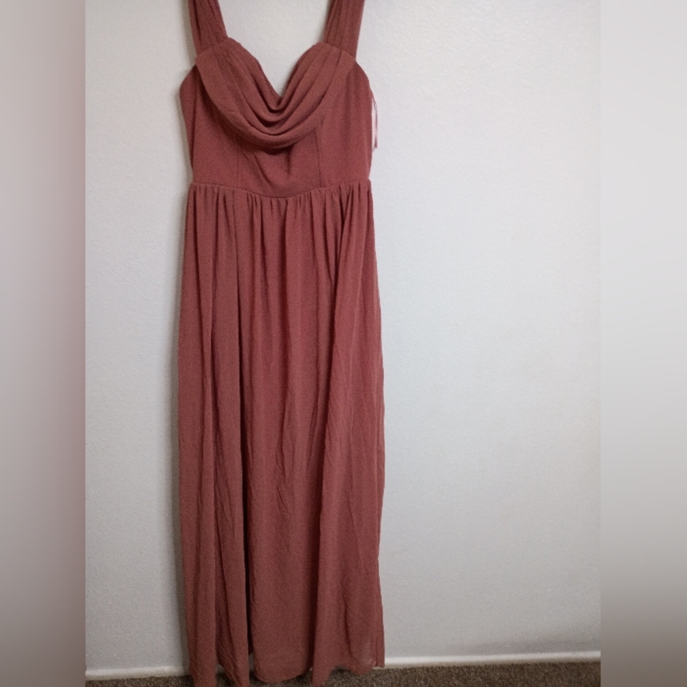 Elegant Mauve Sleeveless Dress